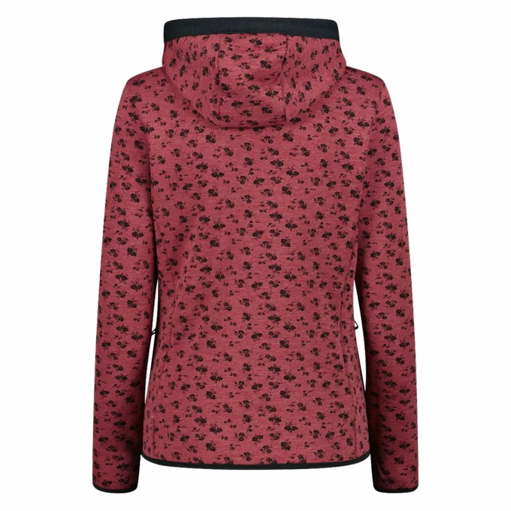 Bedruckte Damen-Fleecejacke mit Kapuze>CMP