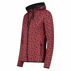 Bedruckte Damen-Fleecejacke mit Kapuze><noscript><img width=