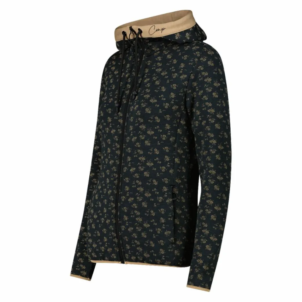 Bedruckte Damen-Fleecejacke mit Kapuze>CMP