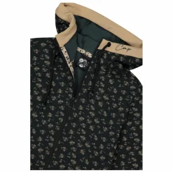 Bedruckte Damen-Fleecejacke mit Kapuze><noscript><img width=