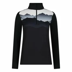 Bedrucktes Half-Zip-Fleeceshirt aus Softech für Damen>CMP Clearance