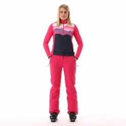 Bedrucktes Half-Zip-Fleeceshirt aus Softech für Damen><noscript><img width=