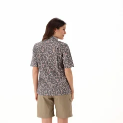 Damen 3/4 Ärmel Stretch-Bluse mit Allover-Druck><noscript><img width=
