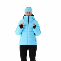 Damen Aprés Ski wattierte Jacke mit Schneegamasche><noscript><img width=