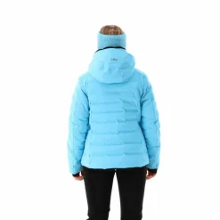 Damen Aprés Ski wattierte Jacke mit Schneegamasche><noscript><img width=