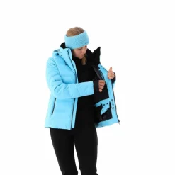 Damen Aprés Ski wattierte Jacke mit Schneegamasche><noscript><img width=