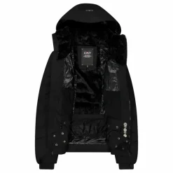 Damen Aprés Ski wattierte Jacke mit Schneegamasche><noscript><img width=