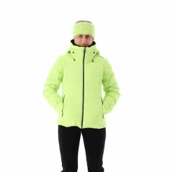Damen Aprés Ski wattierte Jacke mit Schneegamasche><noscript><img width=