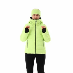 Damen Aprés Ski wattierte Jacke mit Schneegamasche><noscript><img width=