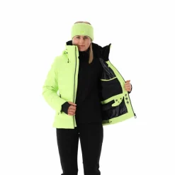 Damen Aprés Ski wattierte Jacke mit Schneegamasche><noscript><img width=