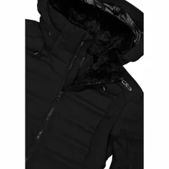 Damen Aprés Ski wattierte Jacke mit Schneegamasche><noscript><img width=