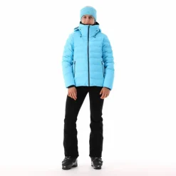 Damen Aprés Ski wattierte Jacke mit Schneegamasche><noscript><img width=
