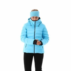 Damen Aprés Ski wattierte Jacke mit Schneegamasche><noscript><img width=
