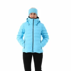 Damen Aprés Ski wattierte Jacke mit Schneegamasche><noscript><img width=