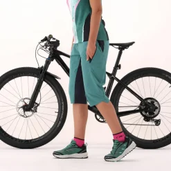 Damen Freebike-Hose mit abnehmbarem Mesh-Innenfutter und Sitzpolster><noscript><img width=