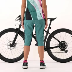 Damen Freebike-Hose mit abnehmbarem Mesh-Innenfutter und Sitzpolster><noscript><img width=