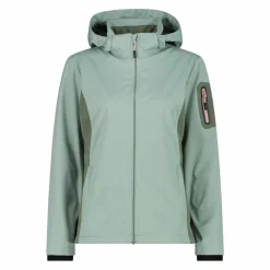 Damen Jacke aus Light Softshell mit abnehmbarer Kapuze><noscript><img width=