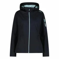 Damen Jacke aus Light Softshell mit abnehmbarer Kapuze><noscript><img width=