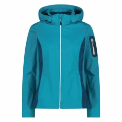 Damen Jacke aus Light Softshell mit abnehmbarer Kapuze><noscript><img width=