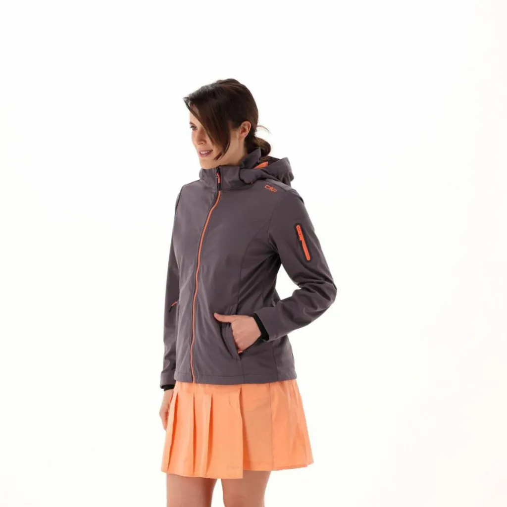 Damen Jacke aus Light Softshell mit abnehmbarer Kapuze>CMP New