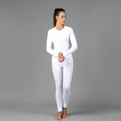 Damen Langarm Unterwäsche mit Rundhalsausschnitt><noscript><img width=