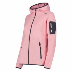 Damen schweres Fleecejacke Knit-Tech in melierter Optik mit Kapuze><noscript><img width=