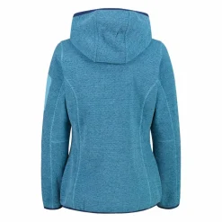 Damen schweres Fleecejacke Knit-Tech in melierter Optik mit Kapuze><noscript><img width=