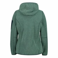Damen schweres Fleecejacke Knit-Tech in melierter Optik mit Kapuze><noscript><img width=