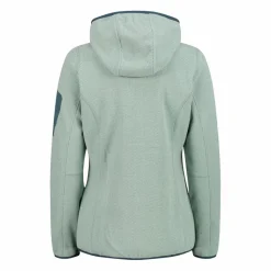 Damen schweres Fleecejacke Knit-Tech in melierter Optik mit Kapuze><noscript><img width=