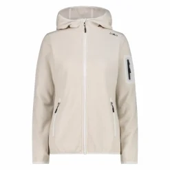 Damen schweres Fleecejacke Knit-Tech in melierter Optik mit Kapuze><noscript><img width=
