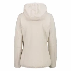 Damen schweres Fleecejacke Knit-Tech in melierter Optik mit Kapuze><noscript><img width=
