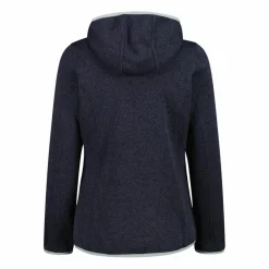 Damen schweres Fleecejacke Knit-Tech in melierter Optik mit Kapuze><noscript><img width=