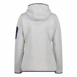 Damen schweres Fleecejacke Knit-Tech in melierter Optik mit Kapuze><noscript><img width=