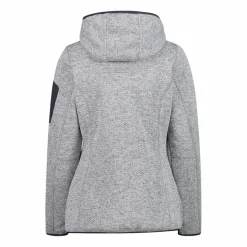 Damen schweres Fleecejacke Knit-Tech in melierter Optik mit Kapuze><noscript><img width=