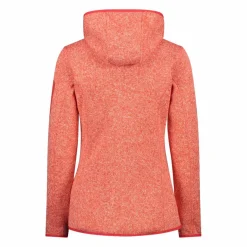 Damen schweres Fleecejacke Knit-Tech in melierter Optik mit Kapuze><noscript><img width=