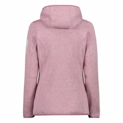 Damen schweres Fleecejacke Knit-Tech in melierter Optik mit Kapuze><noscript><img width=