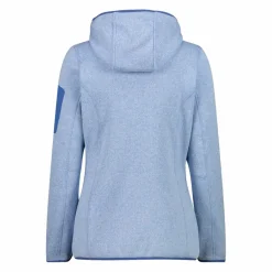 Damen schweres Fleecejacke Knit-Tech in melierter Optik mit Kapuze><noscript><img width=