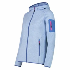Damen schweres Fleecejacke Knit-Tech in melierter Optik mit Kapuze><noscript><img width=