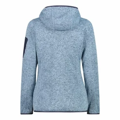 Damen schweres Fleecejacke Knit-Tech in melierter Optik mit Kapuze><noscript><img width=