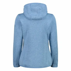 Damen schweres Fleecejacke Knit-Tech in melierter Optik mit Kapuze><noscript><img width=