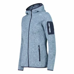 Damen schweres Fleecejacke Knit-Tech in melierter Optik mit Kapuze><noscript><img width=