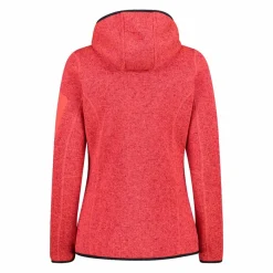 Damen schweres Fleecejacke Knit-Tech in melierter Optik mit Kapuze><noscript><img width=