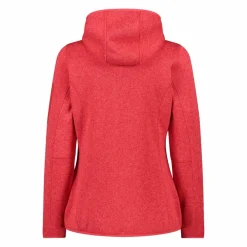Damen schweres Fleecejacke Knit-Tech in melierter Optik mit Kapuze><noscript><img width=