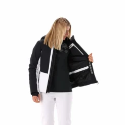 Damen Skijacke aus Twill mit abnehmbarer Kapuze><noscript><img width=