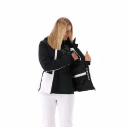 Damen Skijacke aus Twill mit abnehmbarer Kapuze><noscript><img width=