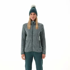 Damen-Fleecejacke aus bedrucktem Knit Tech><noscript><img width=