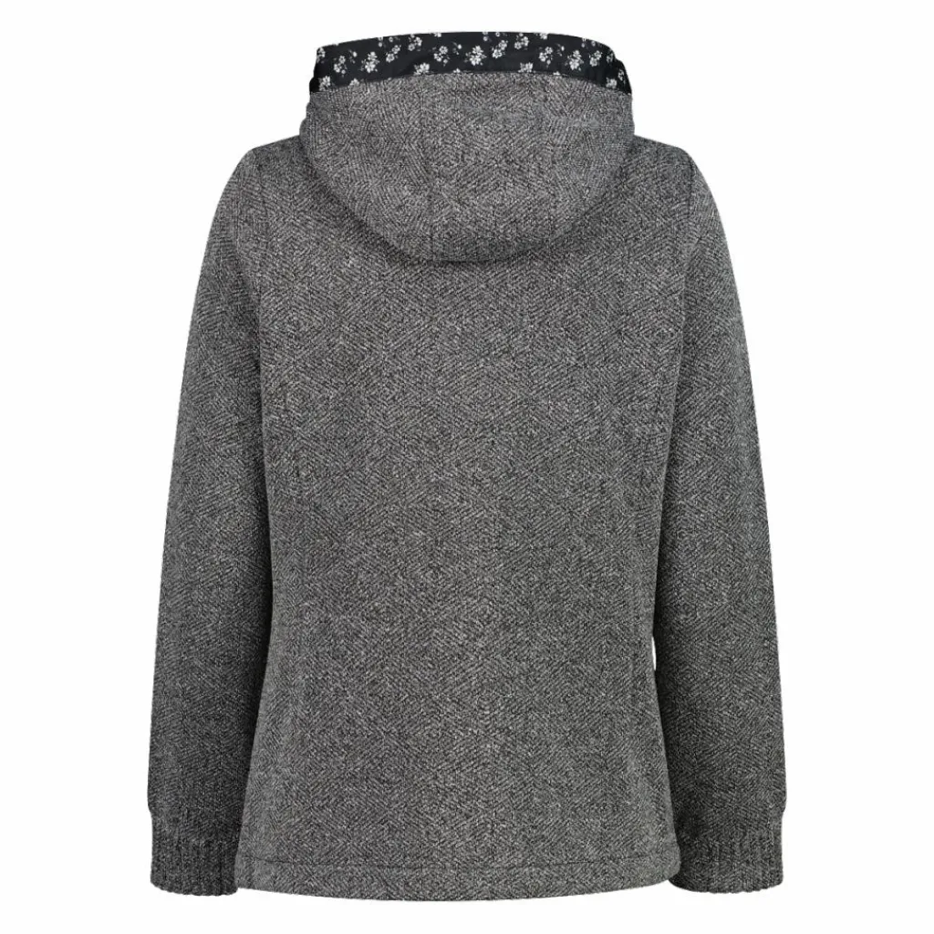 Damen-Fleecejacke aus Knit Tech mit Kapuze und floralen Details>CMP Online