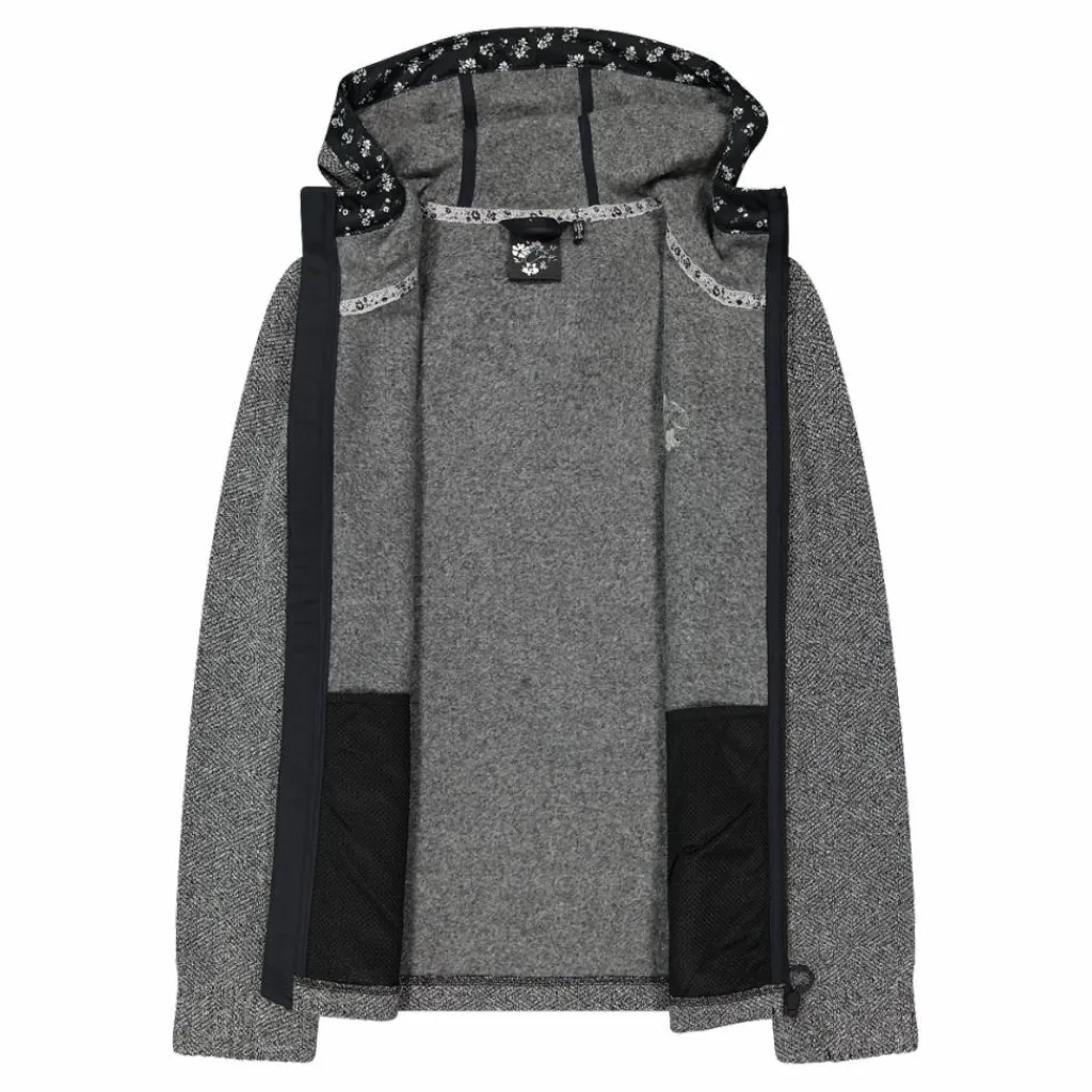 Damen-Fleecejacke aus Knit Tech mit Kapuze und floralen Details>CMP Online