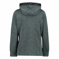 Damen-Fleecejacke aus Knit Tech mit Kapuze und floralen Details><noscript><img width=