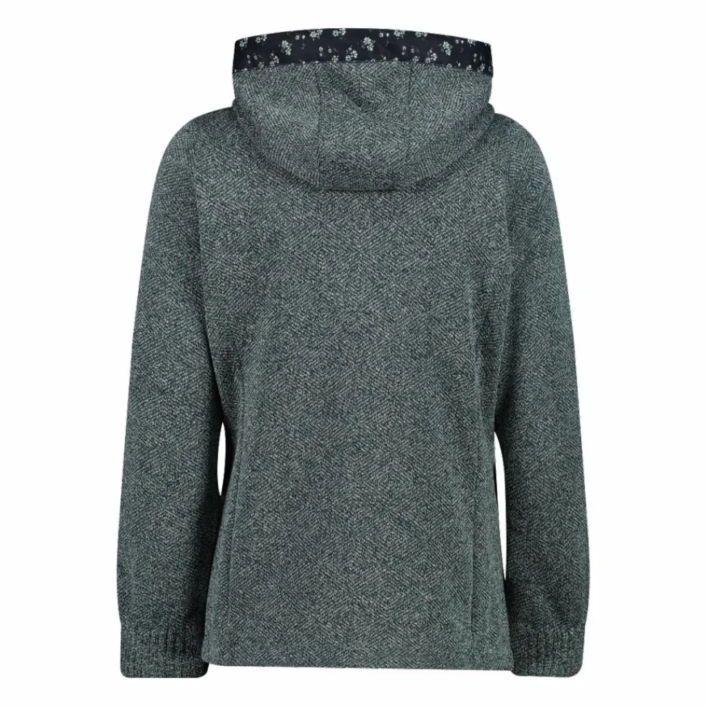 Damen-Fleecejacke aus Knit Tech mit Kapuze und floralen Details>CMP Online